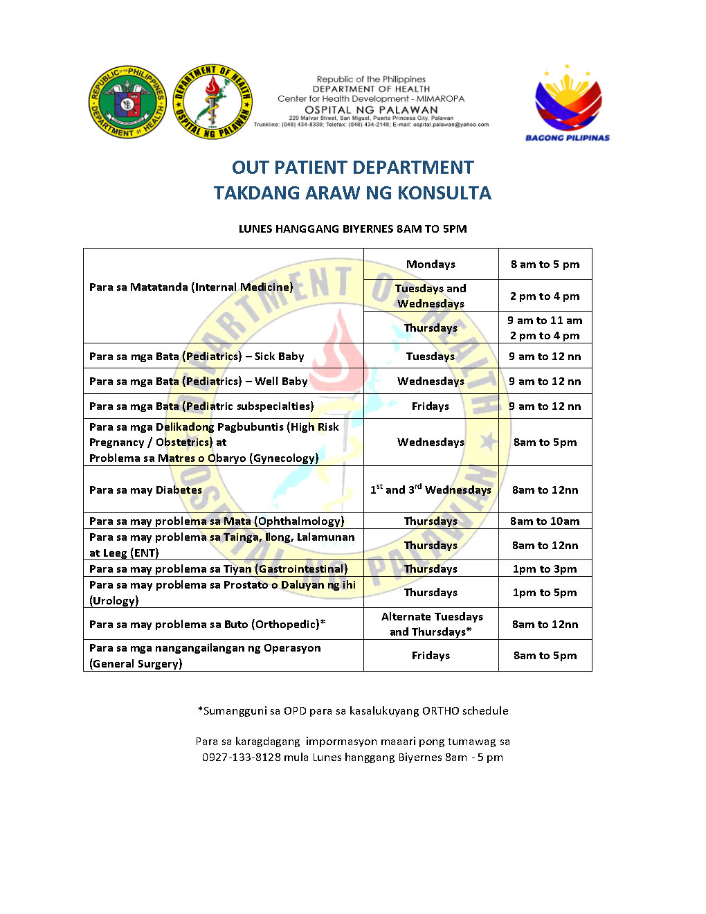 OPDSCHEDULE